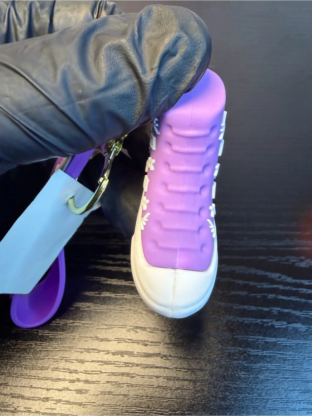 6 Pcs Colorful Mini Sneaker Keychain Set with Branded Straps GREAT GIFTS!!